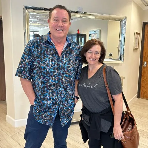 A client with James Hooper in the studio