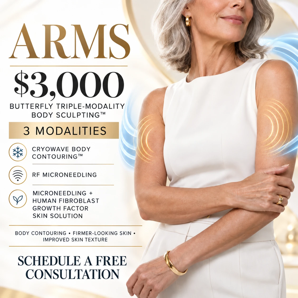 Arms — Butterfly Triple-Modality Body Sculpting promotional artwork, $3,000