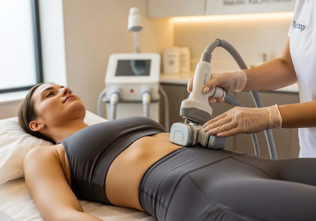 Non-invasive radiofrequency body treatment on the midsection