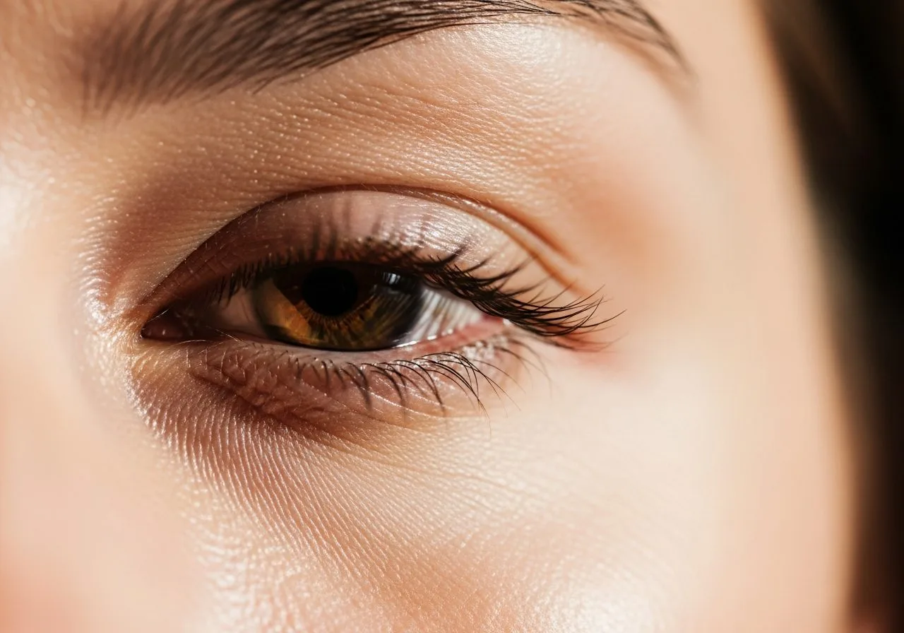 Delicate eye-area skin with fine lines