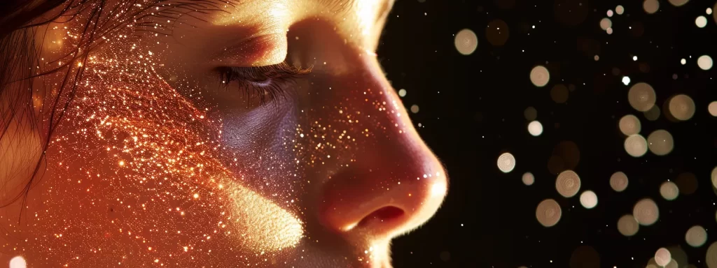 a glowing, youthful skin being lifted and tightened, showcasing the revolutionary impact of biotechnology on skin firming solutions.