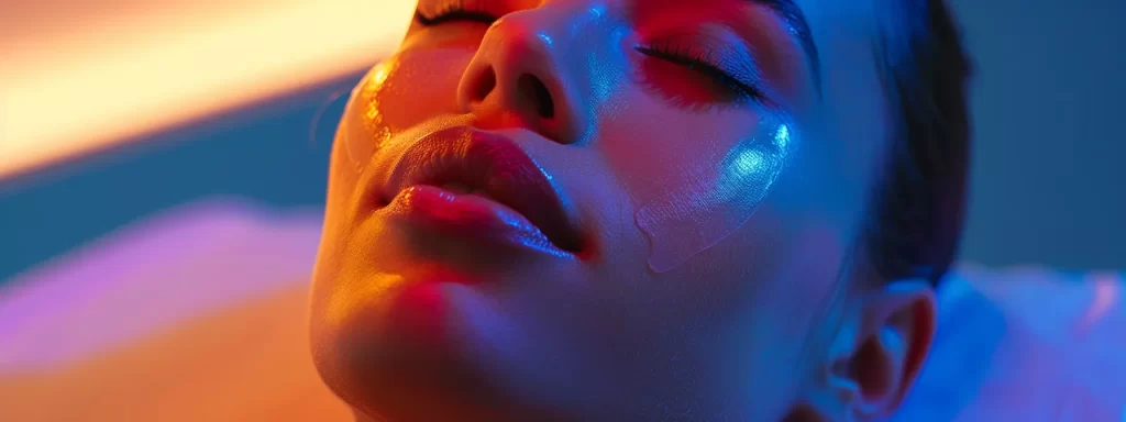 a woman undergoing ultherapy treatment with a focused ultrasound beam gently lifting and tightening her skin, showcasing the advanced technology and rejuvenating effects of the procedure.