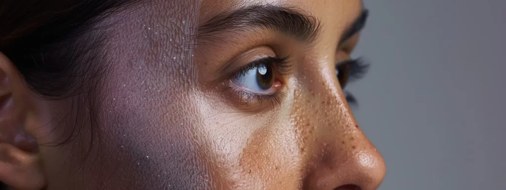 a close-up photo of a woman with radiant, firm eye contours showing visible improvement after radiofrequency skin tightening treatment.