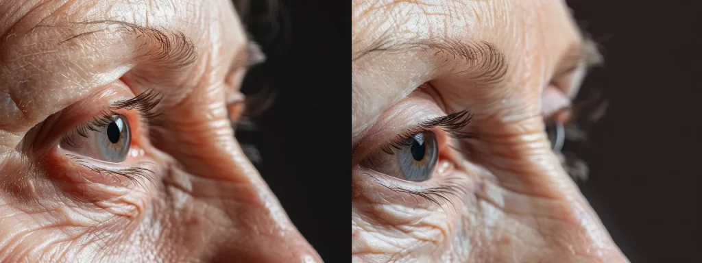 a close-up photo of a person's rejuvenated eyes after a pdo thread lift treatment, showcasing a youthful and vibrant appearance.