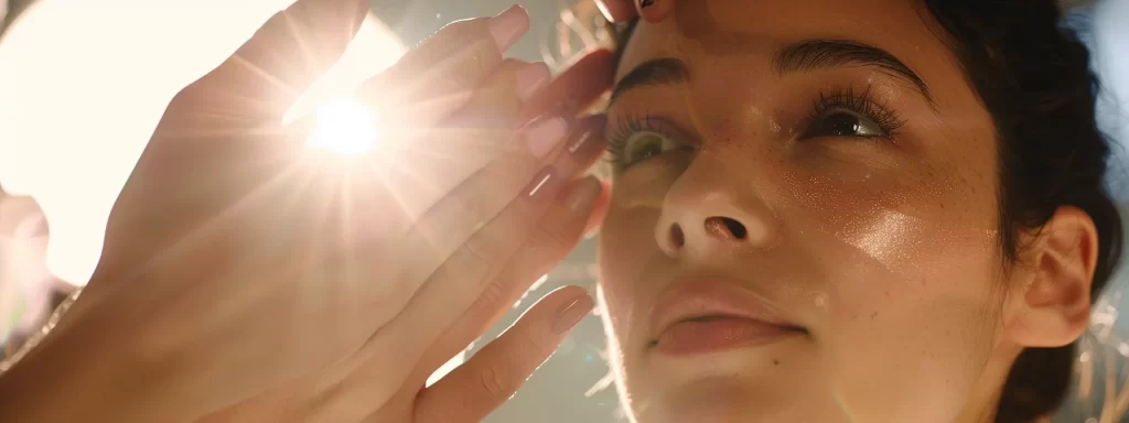 a person receiving personalized skincare advice from a professional with a focus on radiant eye contours and minimizing crow's feet.