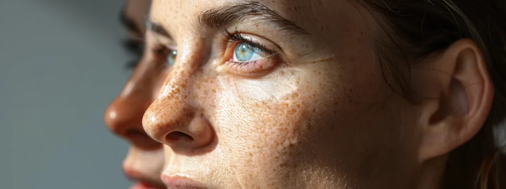 a person with fine lines and pigmentation receiving a non-surgical laser facelift to address their skin issues.