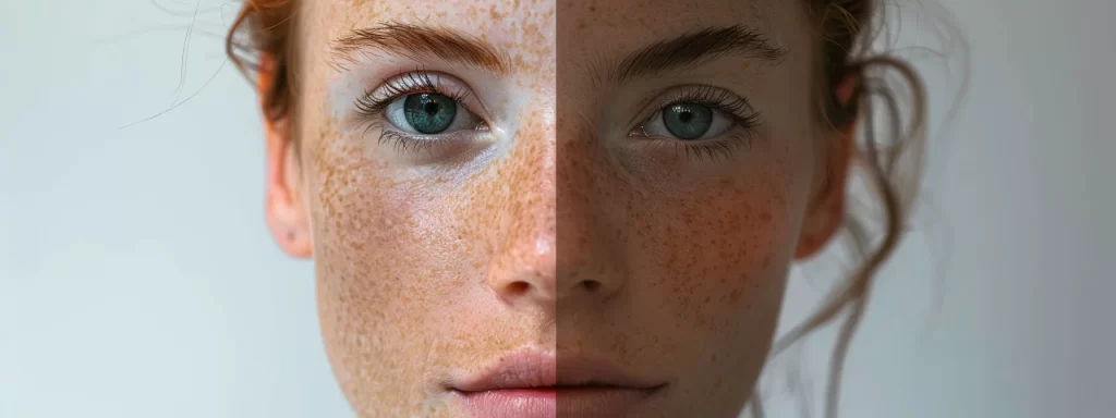 a radiant, smooth-skinned individual with visibly diminished wrinkles and scars, showcasing the long-term benefits of laser skin treatments.