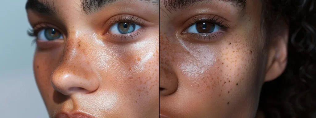 vibrant before and after photos of users showcasing successful skin tightening transformations.