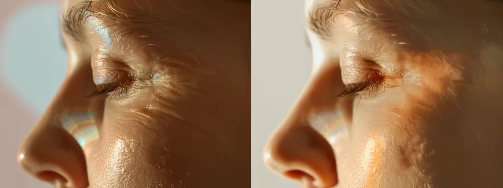 focused ultrasound beams precisely targeting under-eye tissue, reducing bags and shadows for a refreshed appearance.