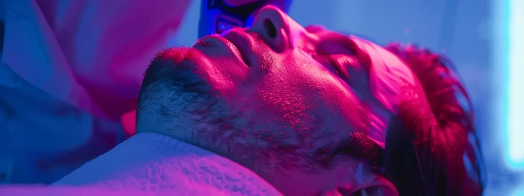 a close-up shot of a professional using radiofrequency technology on a patient's neck, showcasing the precision and expertise required for the treatment.