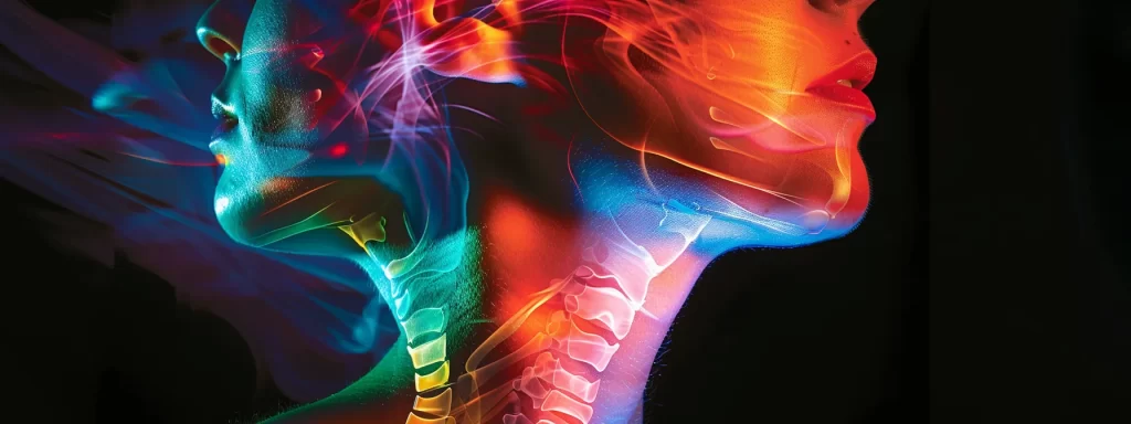 a patient receiving a non-ablative laser treatment on their neck, with gentle ultrasound energy stimulating collagen production, showcasing a safe and effective rejuvenation process.