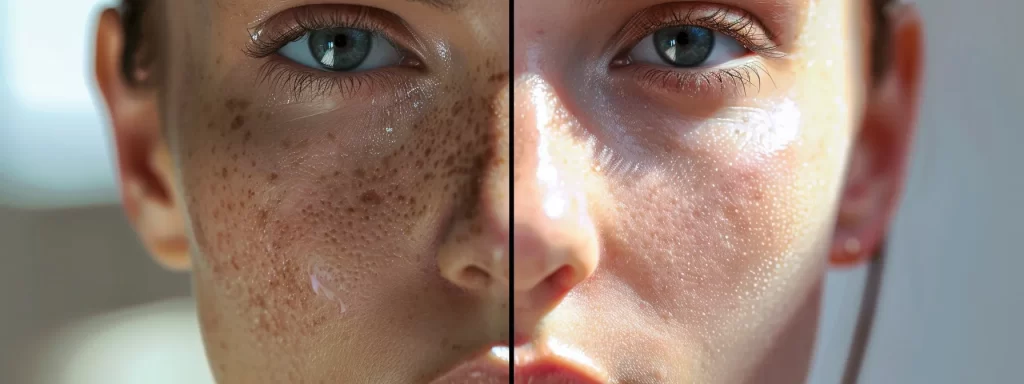 a radiant, glowing complexion with taut skin showcasing natural skin tightening results.