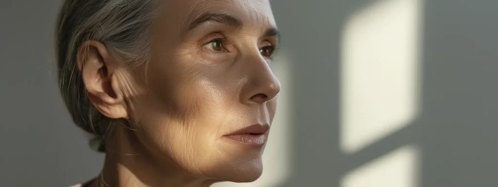 a woman with radiant, firm skin free of wrinkles and fine lines, showcasing the benefits of non-surgical skin tightening.