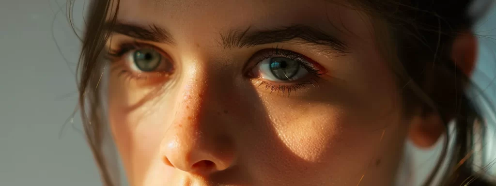 an image of a woman undergoing a non-invasive skin tightening treatment using focused ultrasound technology, her skin appearing taut and rejuvenated, showcasing the effectiveness of advanced skincare solutions.