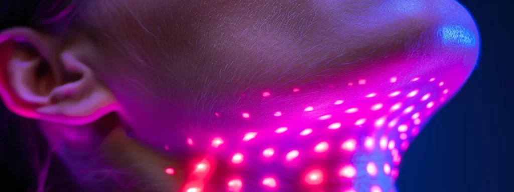 vibrant ultrasound waves penetrate into the skin, stimulating collagen production and enhancing skin elasticity for effective non-invasive neck rejuvenation.