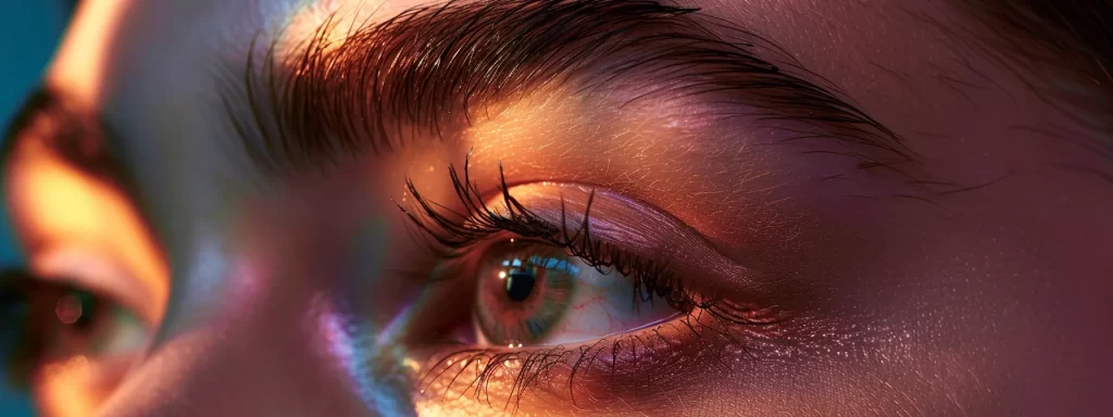 vibrant laser beams gently enhancing the rejuvenation of the delicate skin around the eyes.